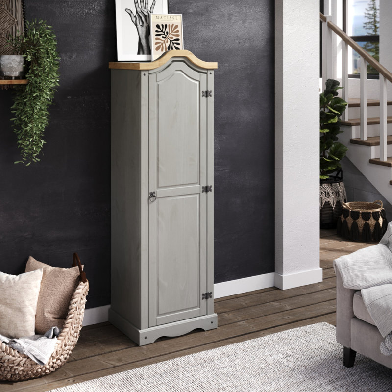 Brannick Solid Wood Armoire August Grove Color Gray